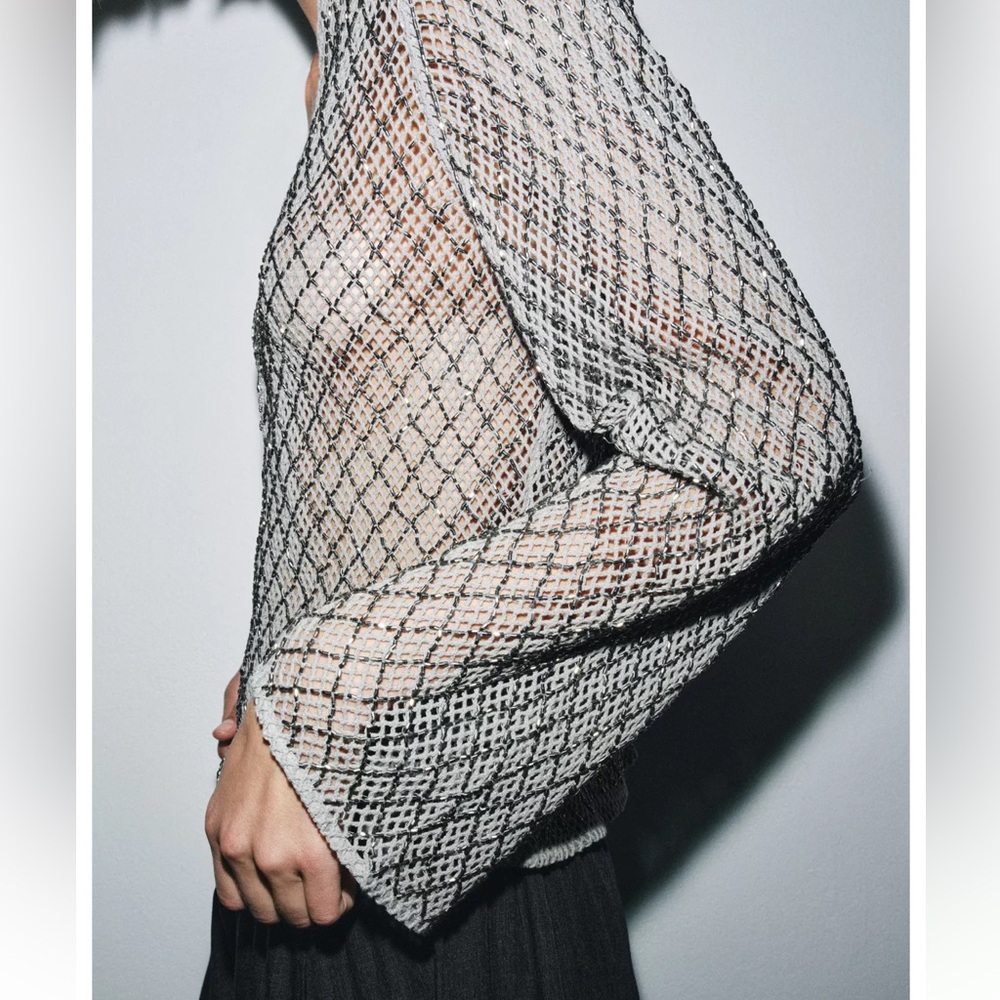 Zara limited edition beaded crochet top - Picture 6 of 16